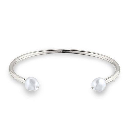 Baroque Pearl Open Bangle 925 Silver – Embellished with Pearls by Swarovski®