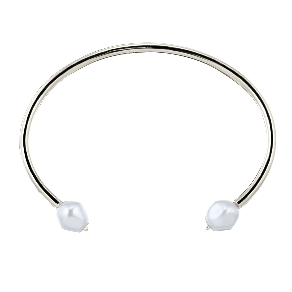 Baroque Pearl Open Bangle 925 Silver – Embellished with Pearls by Swarovski®