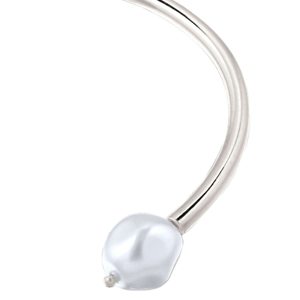 Baroque Pearl Open Bangle 925 Silver – Embellished with Pearls by Swarovski®