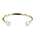 Gold Gelang Perhiasan Perak 925 Wanita Bangle Swarovski Pearl Gold-plated