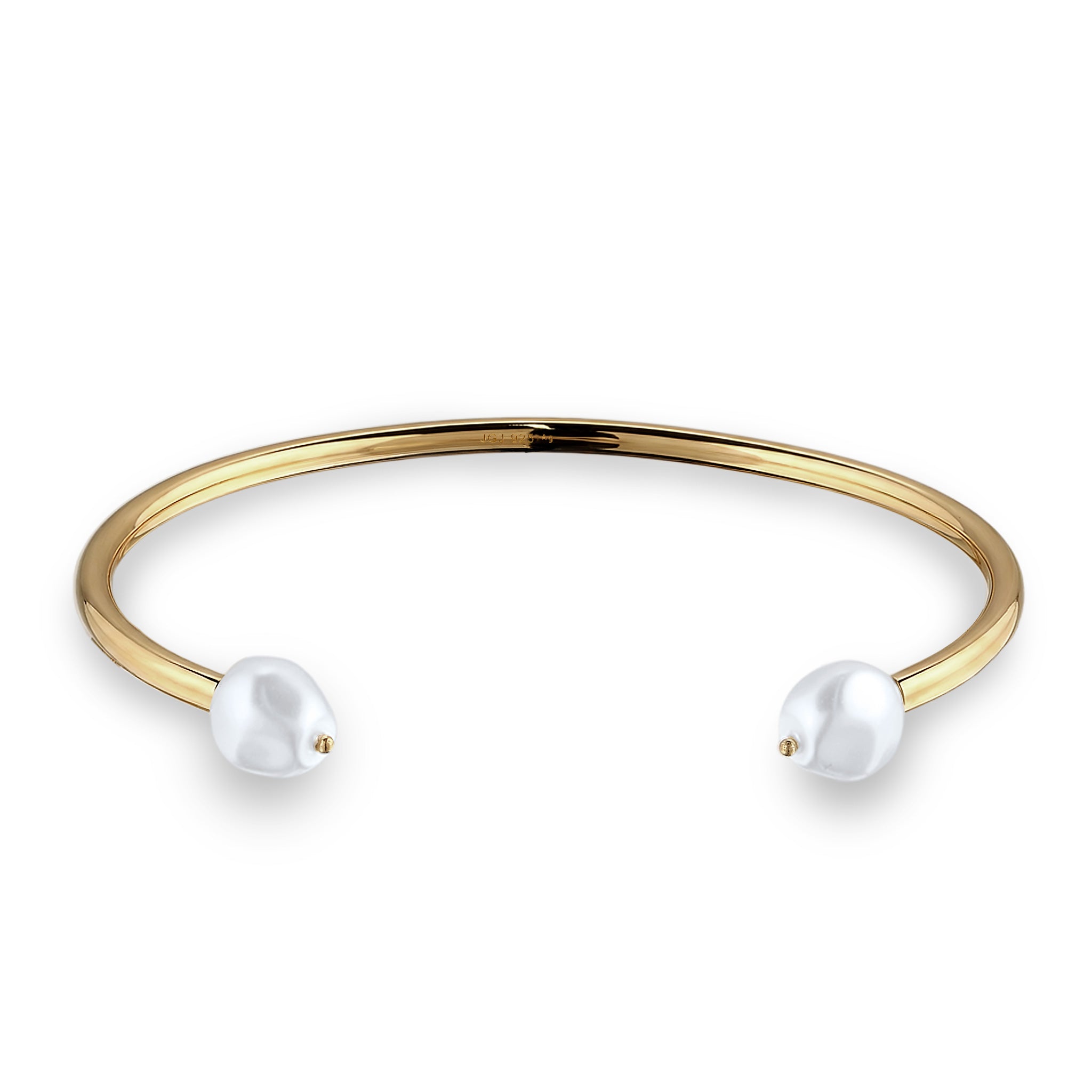 Gold Gelang Perhiasan Perak 925 Wanita Bangle Swarovski Pearl Gold-plated