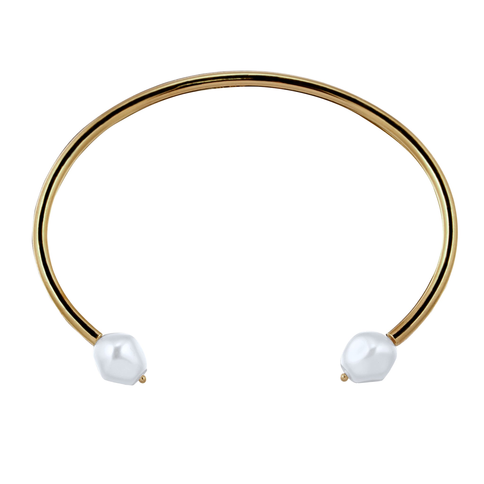 Gold Gelang Perhiasan Perak 925 Wanita Bangle Swarovski Pearl Gold-plated