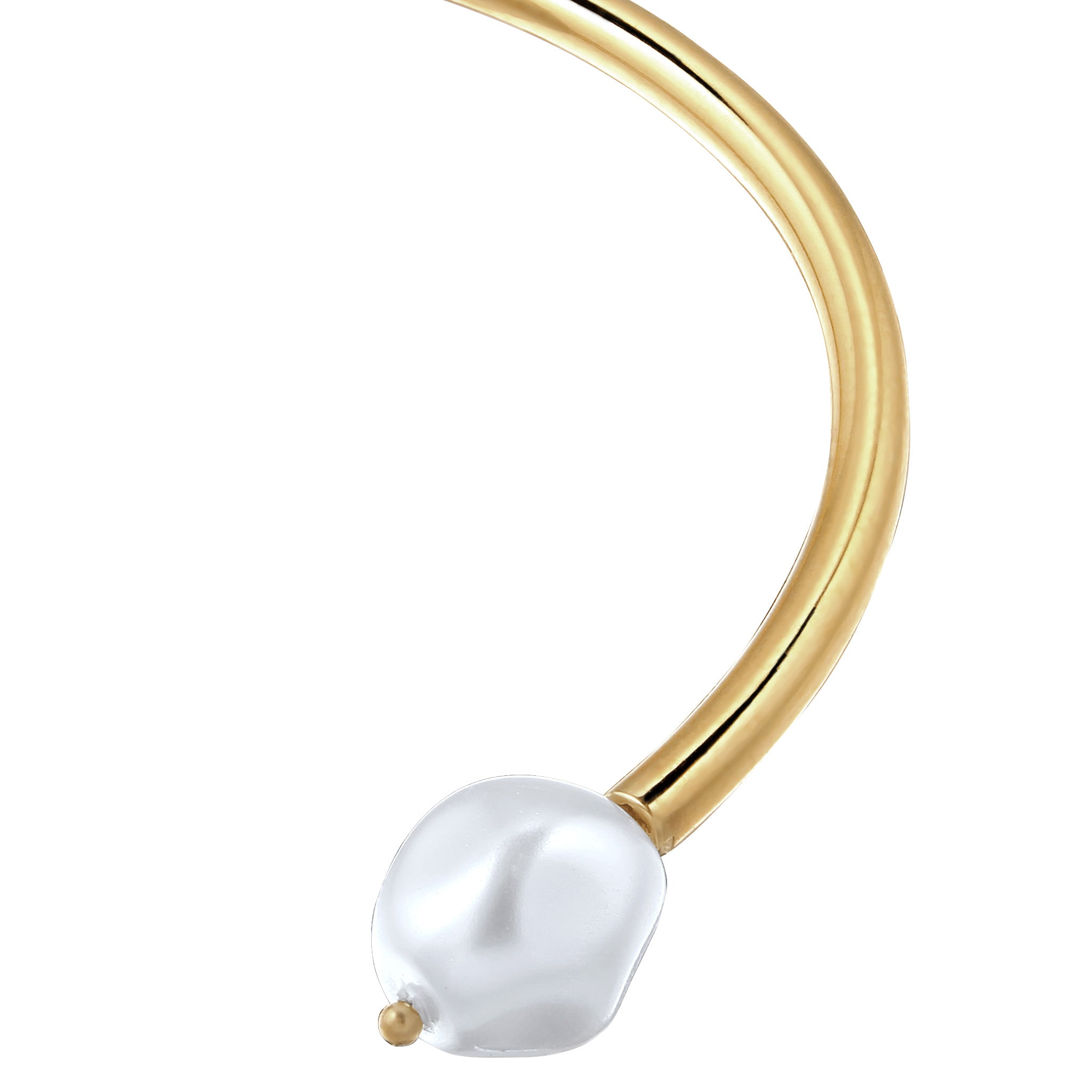 Gold Gelang Perhiasan Perak 925 Wanita Bangle Swarovski Pearl Gold-plated