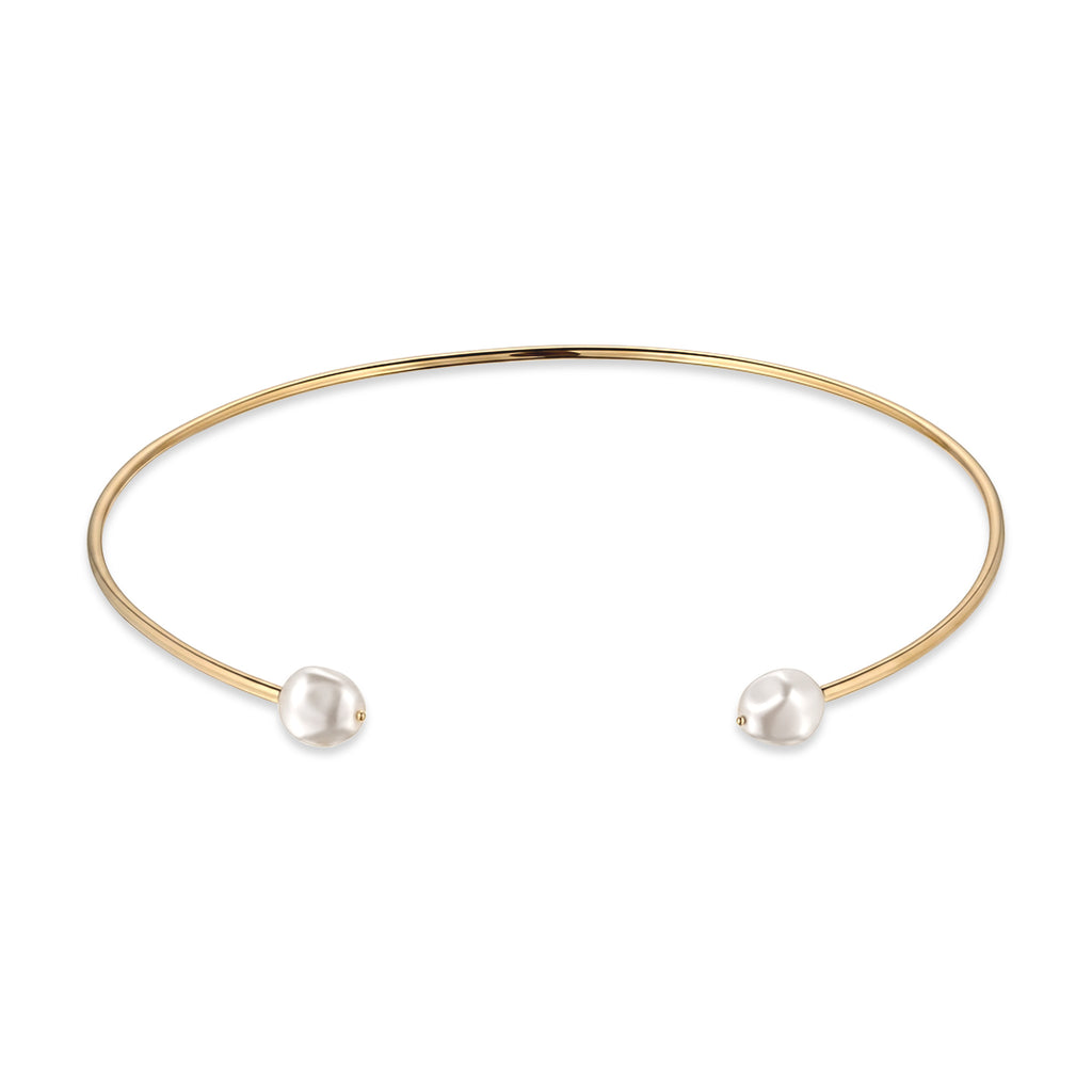 Gold Kalung Perhiasan Perak 925 Wanita & Choker Swarovski Pearl Gold-plated