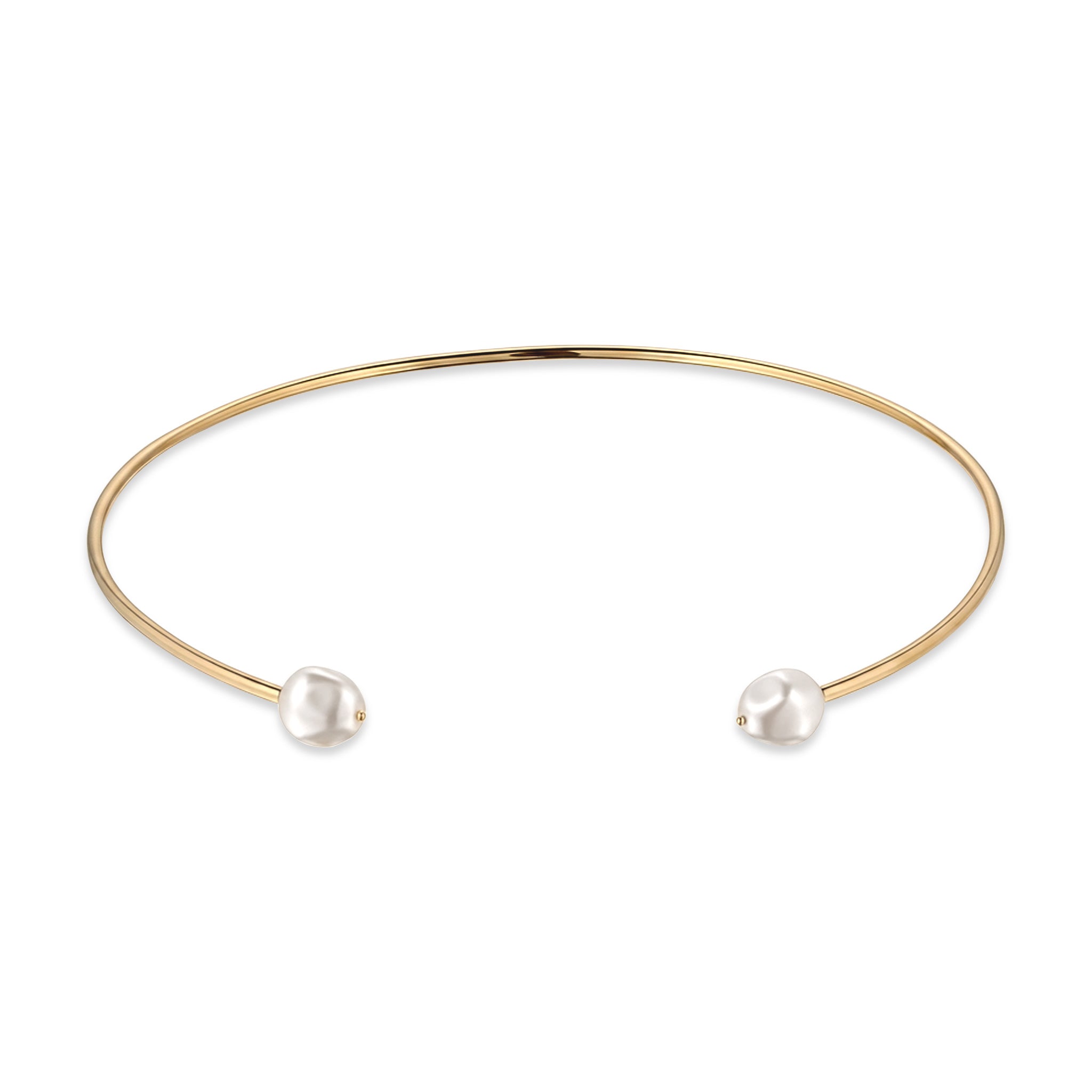 Gold Kalung Perhiasan Perak 925 Wanita & Choker Swarovski Pearl Gold-plated