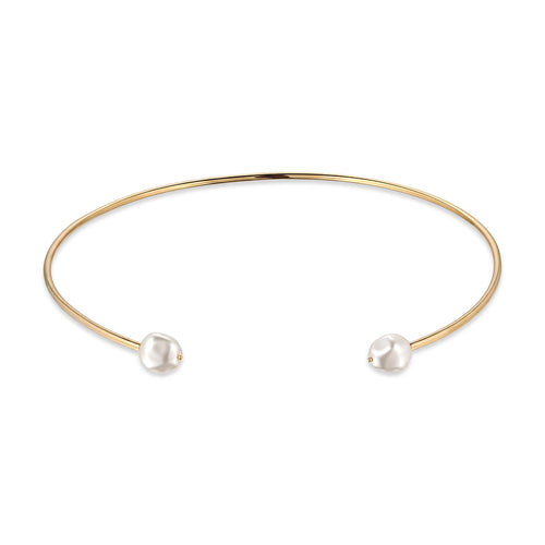 Gold Kalung Perhiasan Perak 925 Wanita & Choker Swarovski Pearl Gold-plated
