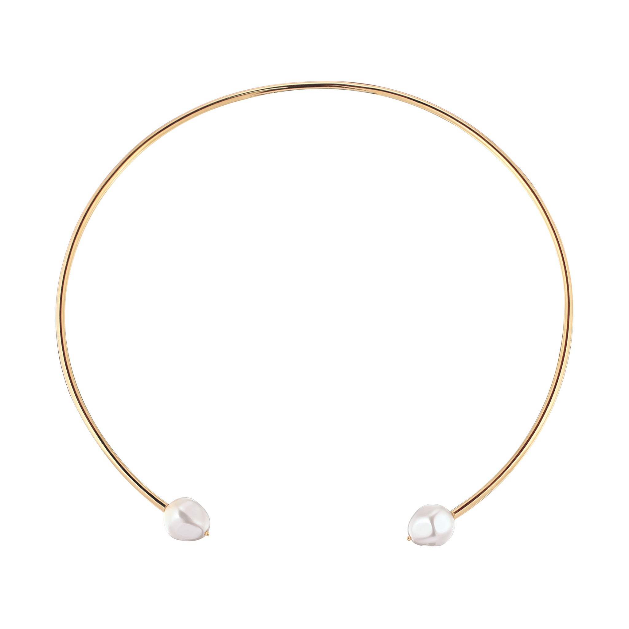 Gold Kalung Perhiasan Perak 925 Wanita & Choker Swarovski Pearl Gold-plated