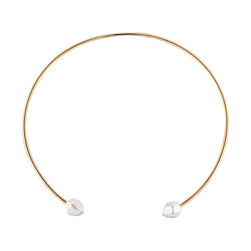 Gold Kalung Perhiasan Perak 925 Wanita & Choker Swarovski Pearl Gold-plated