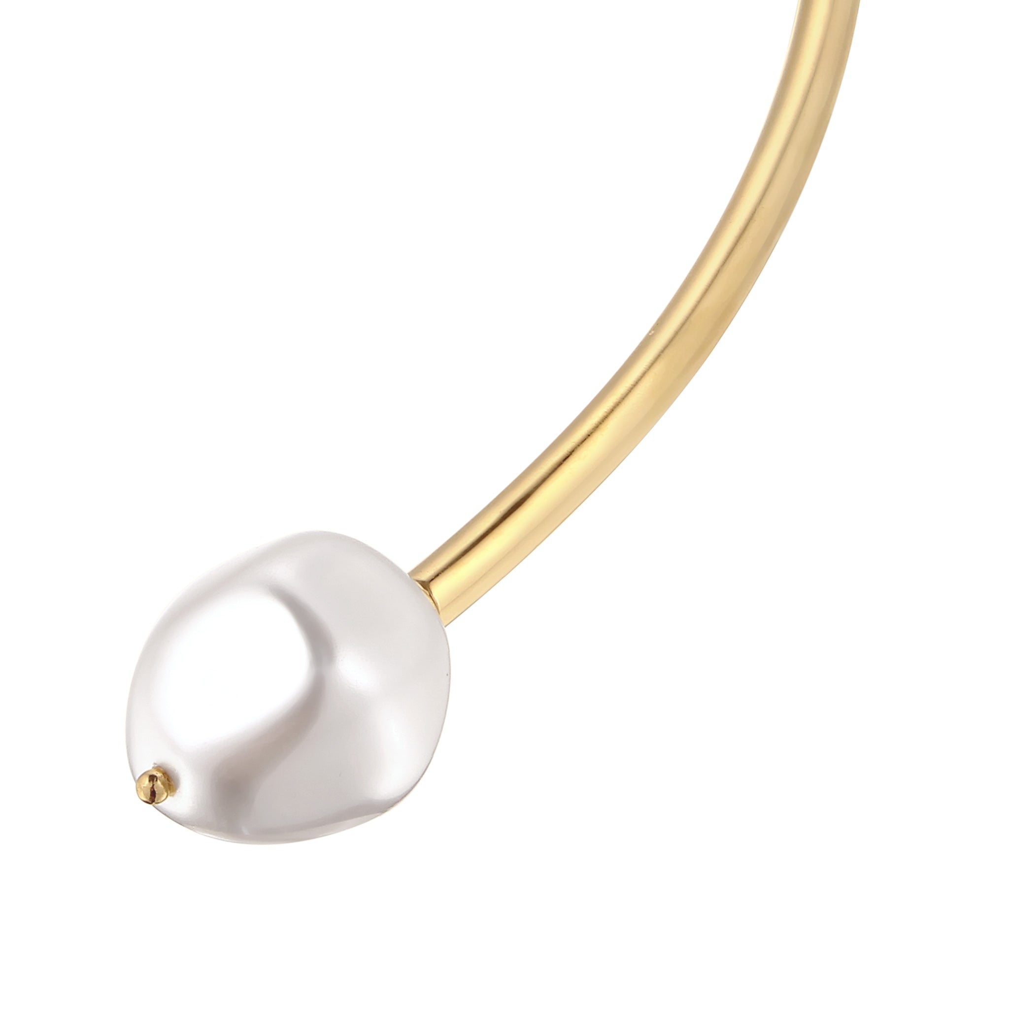Gold Kalung Perhiasan Perak 925 Wanita & Choker Swarovski Pearl Gold-plated