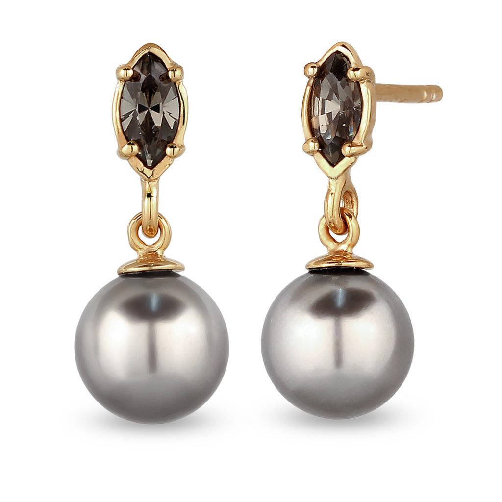 Gold Anting Perhiasan Perak 925 Wanita Synthetic Pearl Gold-plated