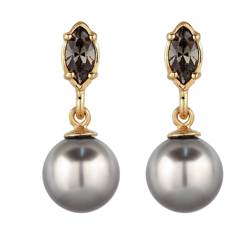 Gold Anting Perhiasan Perak 925 Wanita Synthetic Pearl Gold-plated