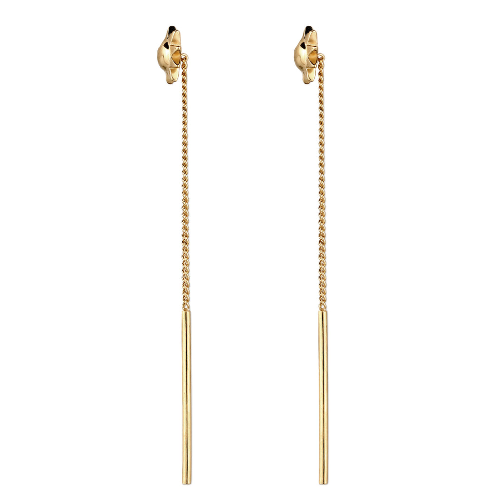 Gold Anting Perhiasan Perak 925 Wanita Sun Armouredchain Gold-plated
