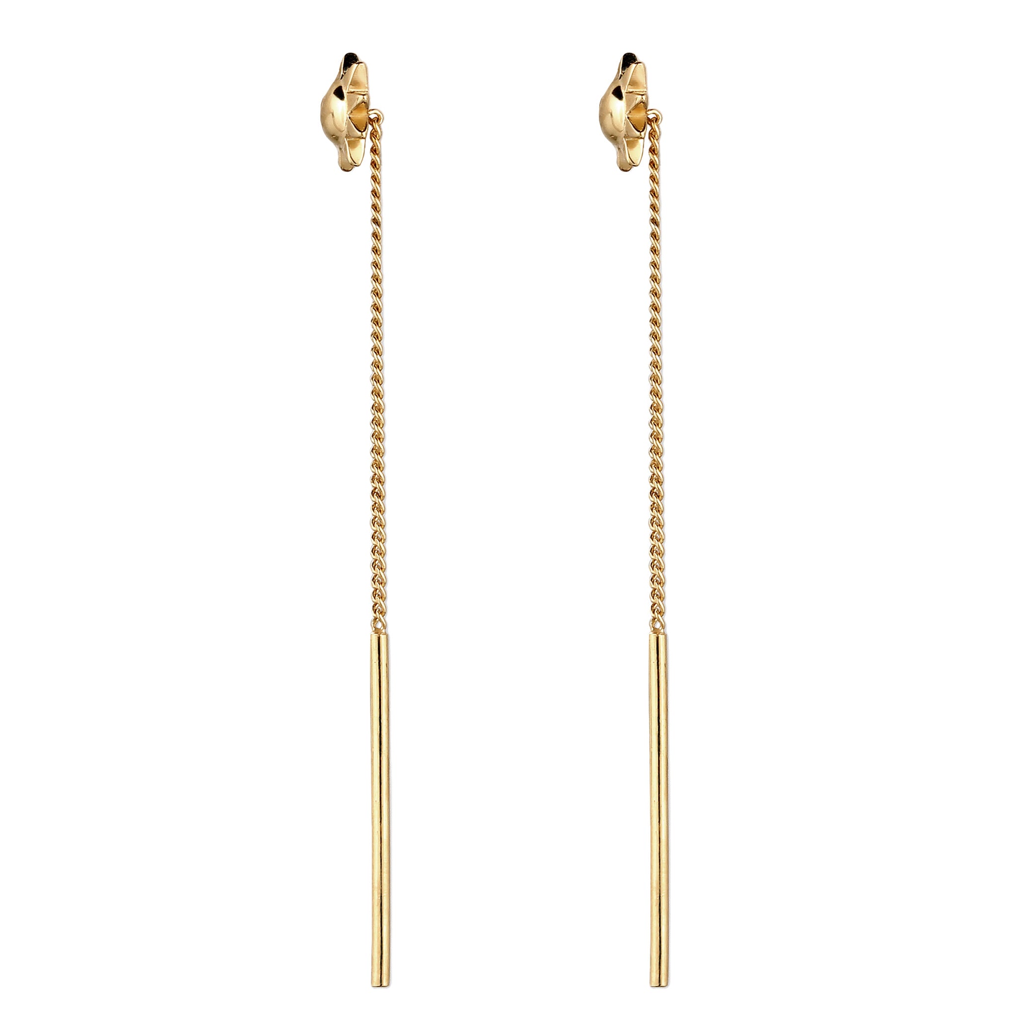 Gold Anting Perhiasan Perak 925 Wanita Sun Armouredchain Gold-plated