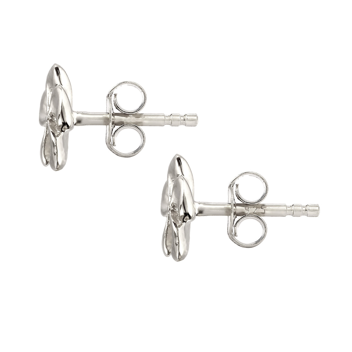 Frangipani Stud Earrings 925 Silver