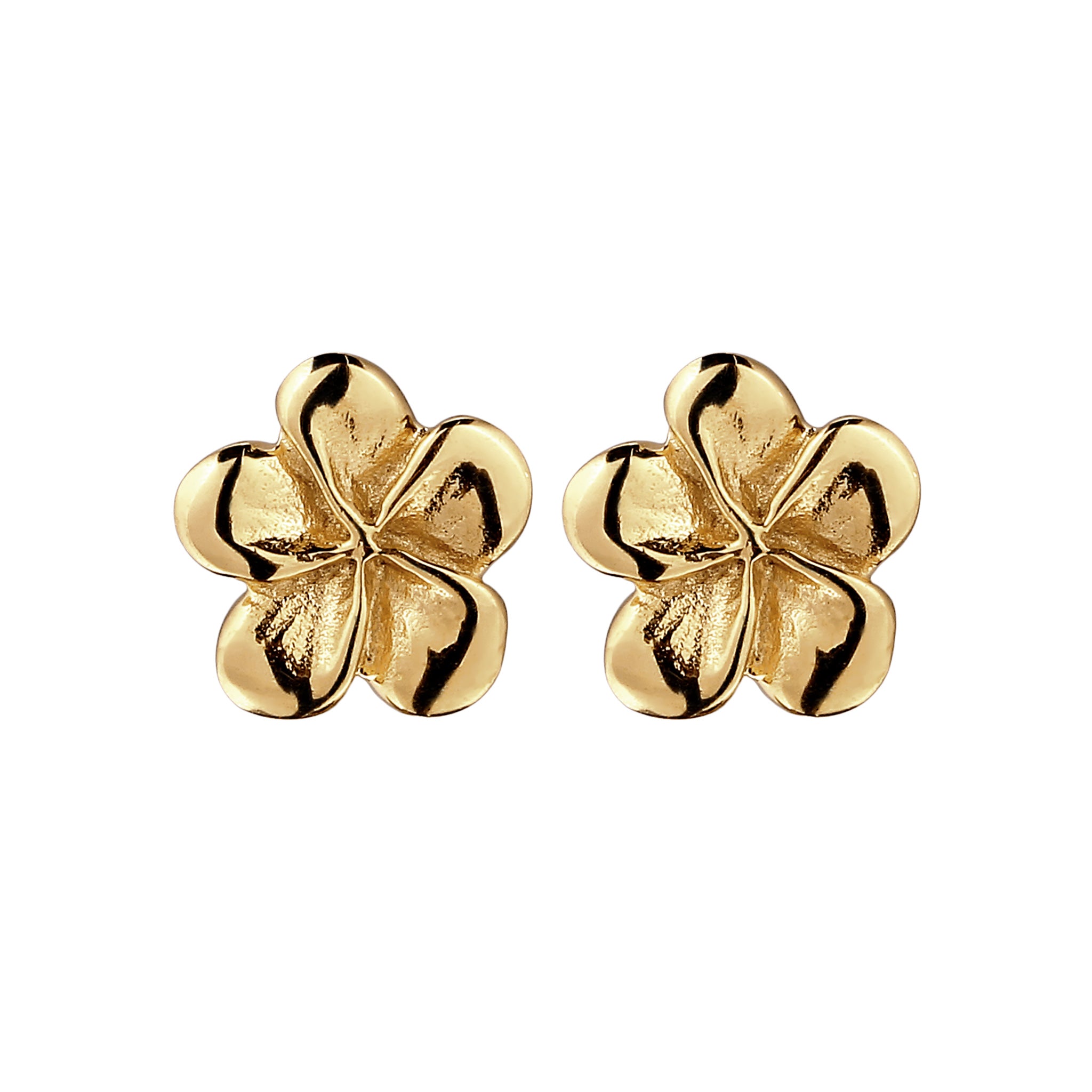 Gold Anting Perhiasan Perak 925 Wanita Frangipani