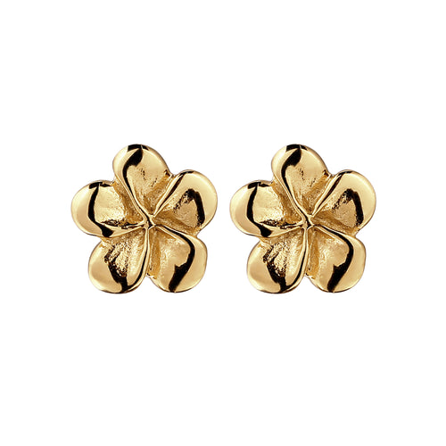 Gold Anting Perhiasan Perak 925 Wanita Frangipani