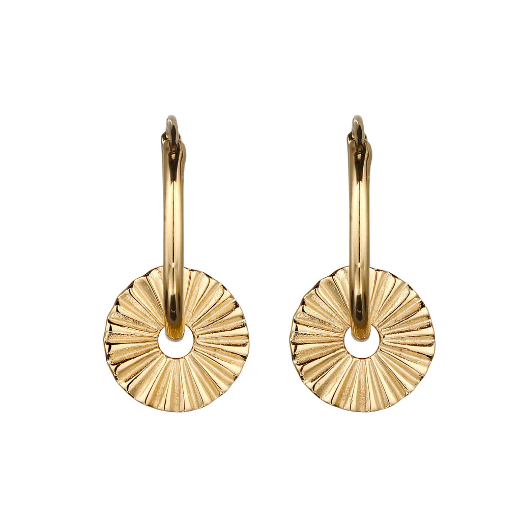 Gold Anting Perhiasan Perak 925 Wanita Sun Gold-plated