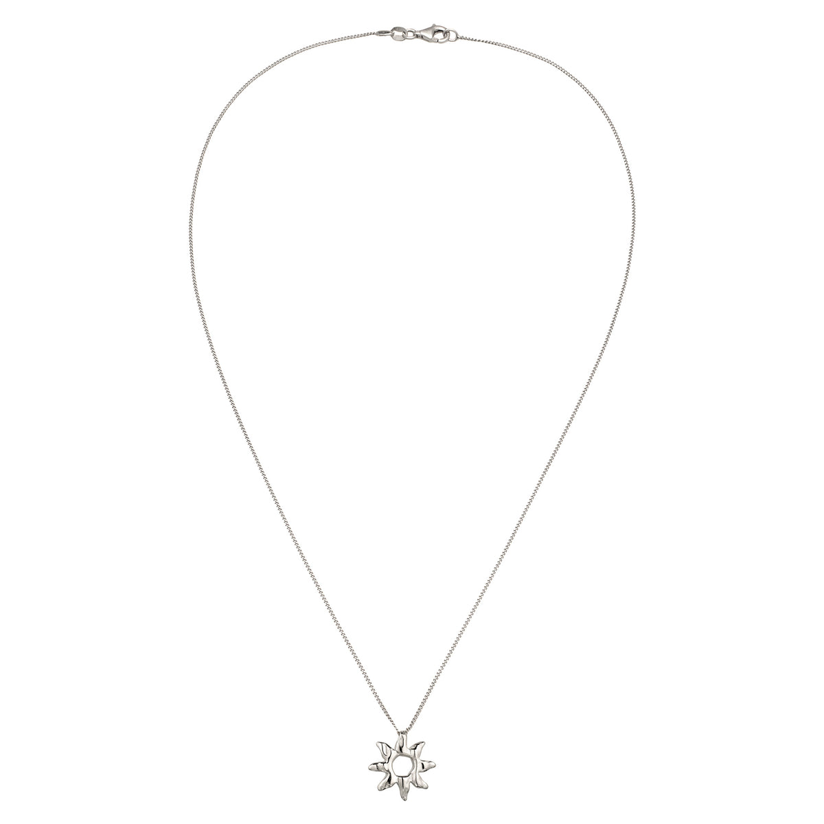Molten Sun Pendant Necklace 925 Silver