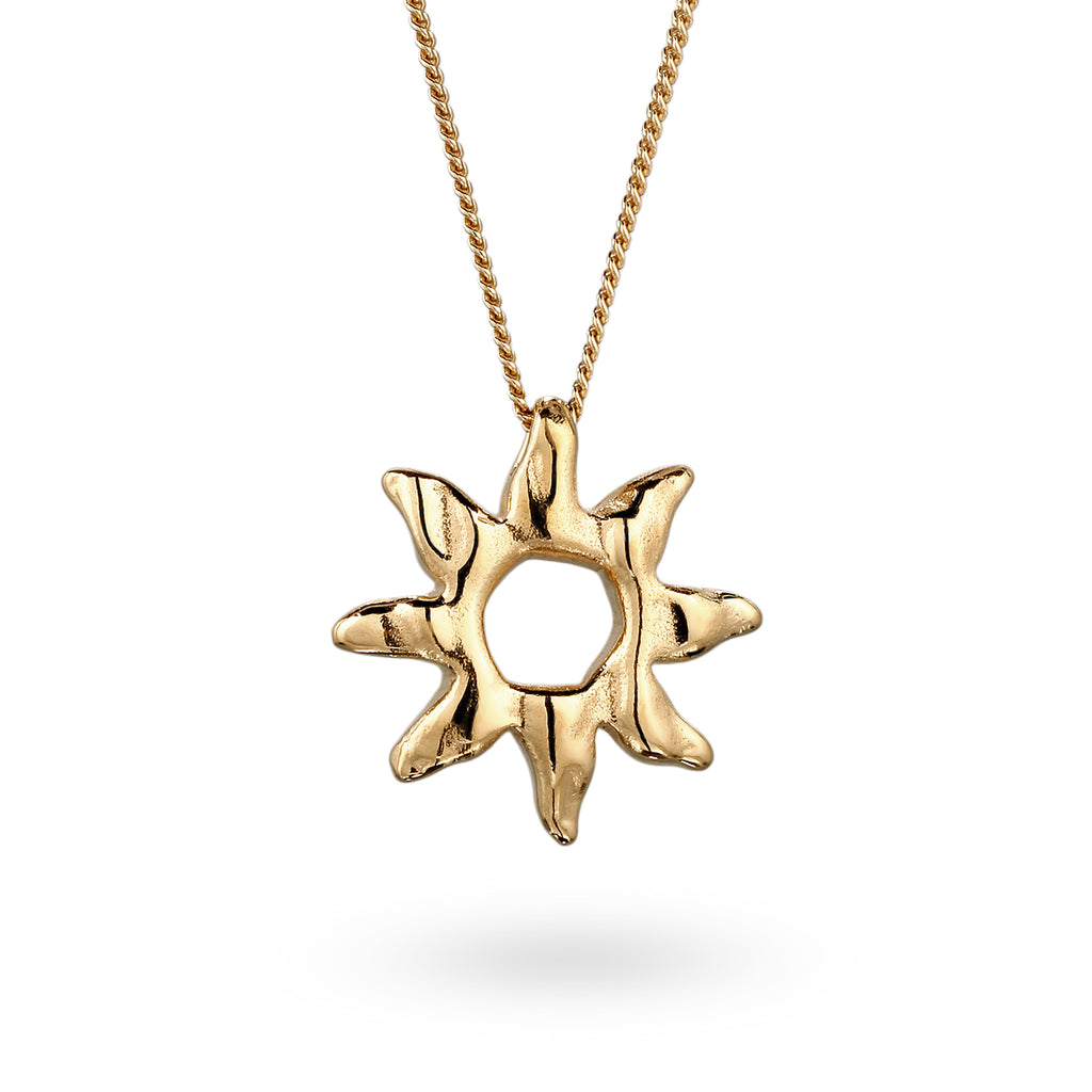 Gold Kalung Perhiasan Perak 925 Wanita Sun Armouredchain Gold-plated