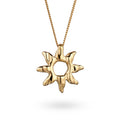 Gold Kalung Perhiasan Perak 925 Wanita Sun Armouredchain Gold-plated