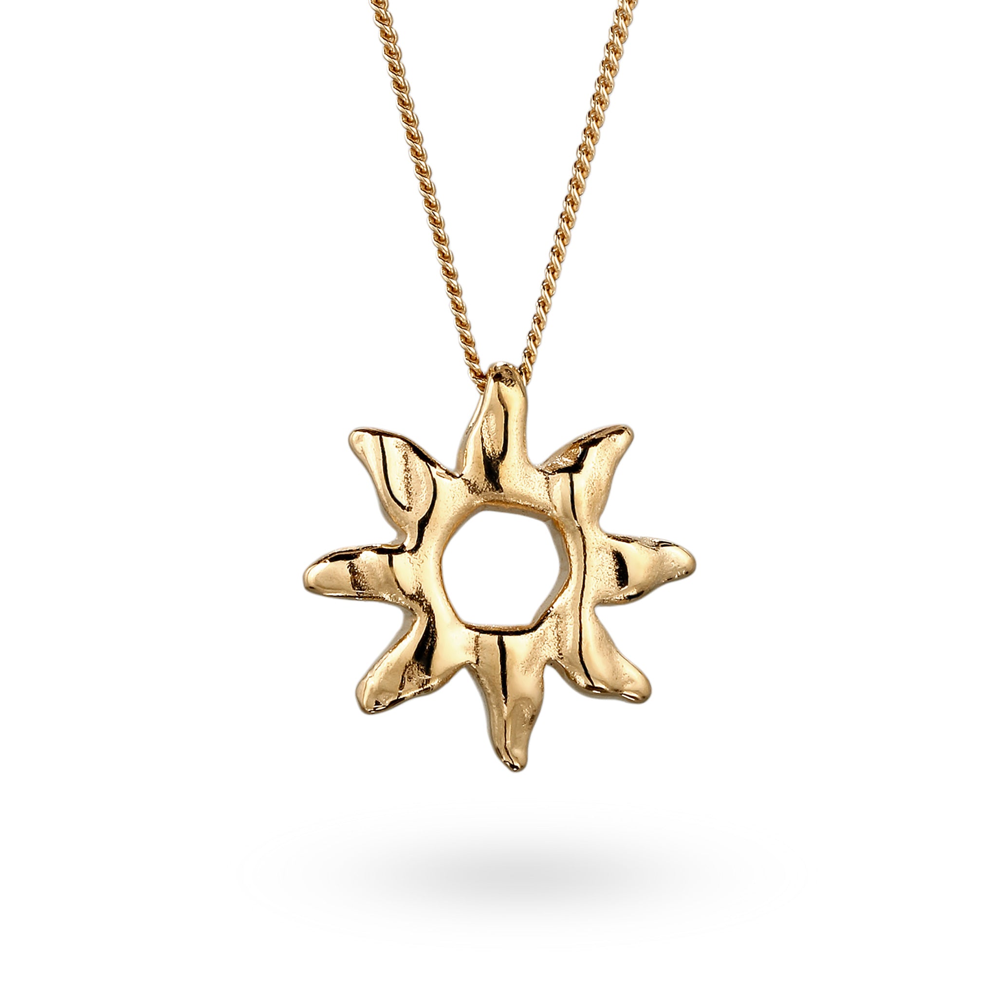 Gold Kalung Perhiasan Perak 925 Wanita Sun Armouredchain Gold-plated
