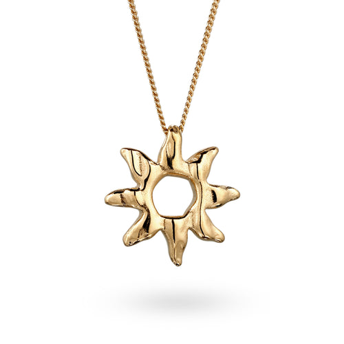 Gold Kalung Perhiasan Perak 925 Wanita Sun Armouredchain Gold-plated
