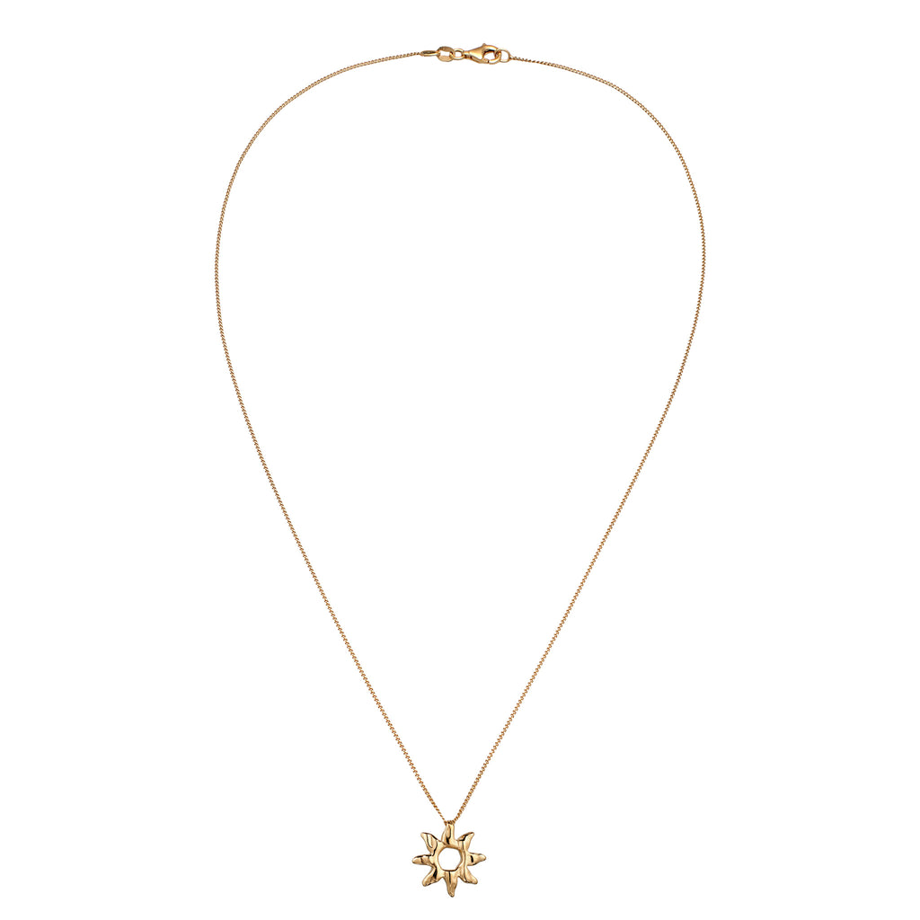 Gold Kalung Perhiasan Perak 925 Wanita Sun Armouredchain Gold-plated