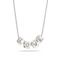 Pavé LOVE Cube Necklace 925 Silver – Embellished with Crystals by Swarovski®