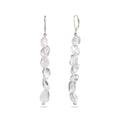 Nugget Drop Earrings 925 Silver Rock Crystal