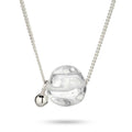 Sphere Pendant Necklace 925 Silver Rock Crystal