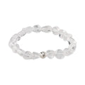 Nugget Stretch Bracelet 925 Silver Rock Crystal