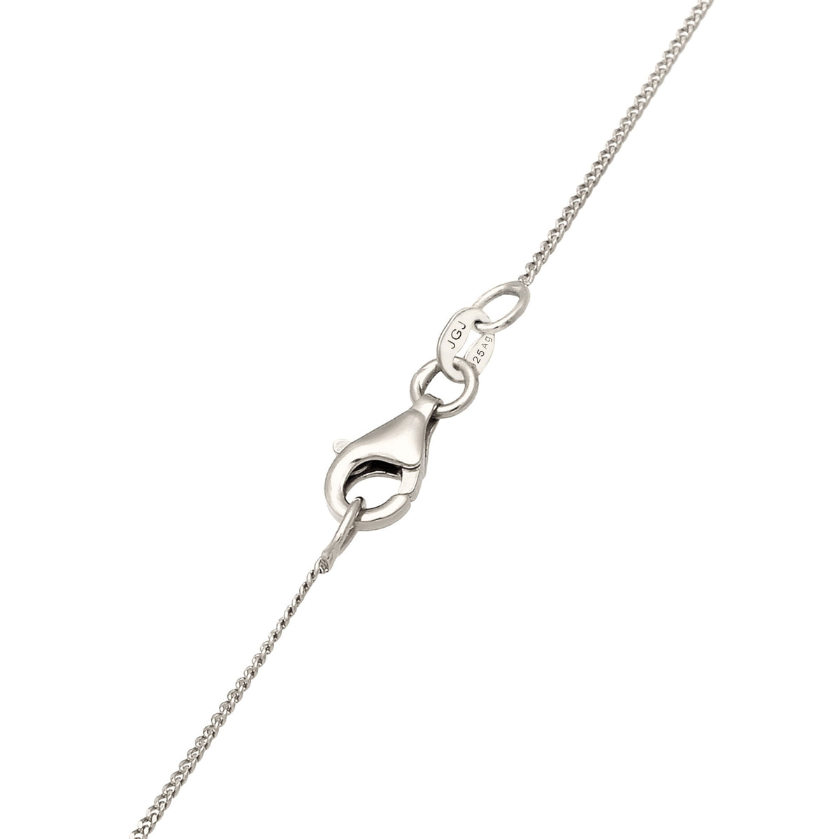 Disc Pendant Necklace 925 Silver Rock Crystal