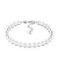 Round Bead Bracelet 925 Silver Rock Crystal