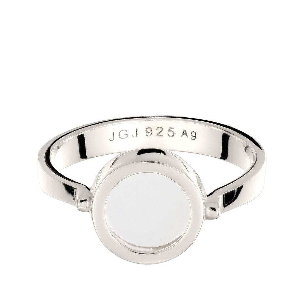 Solitaire Ring 925 Silver Rock Crystal