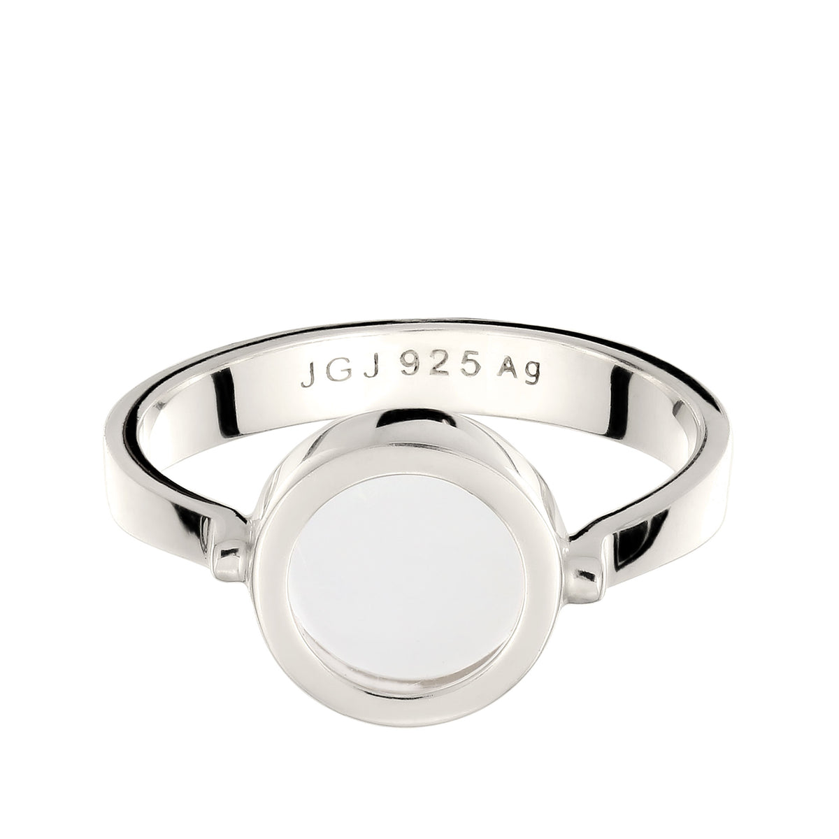 Solitaire Ring 925 Silver Rock Crystal