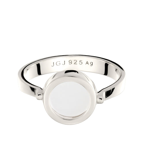 Solitaire Ring 925 Silver Rock Crystal