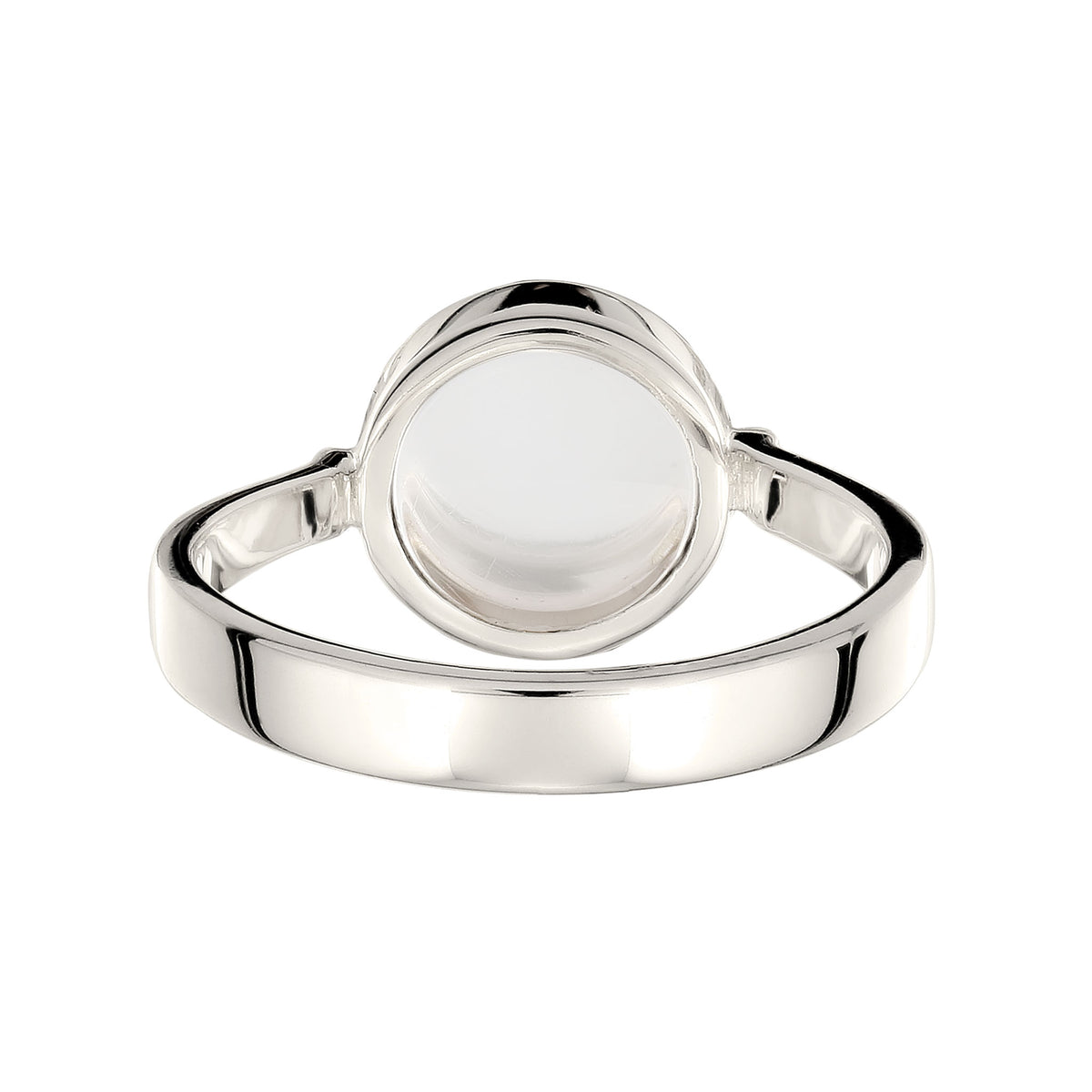 Solitaire Ring 925 Silver Rock Crystal