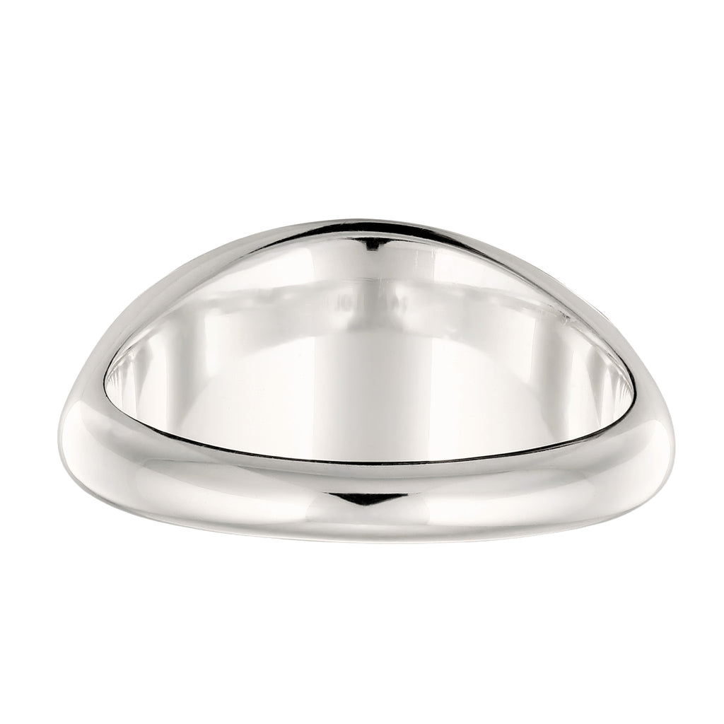 Dome Signet Ring 925 Silver Clear Resin