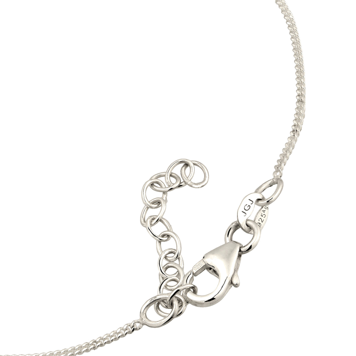 Solitaire Chain Bracelet 925 Silver Rock Crystal