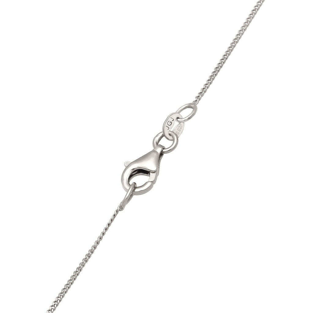 Teardrop Y Necklace 925 Silver Clear Resin
